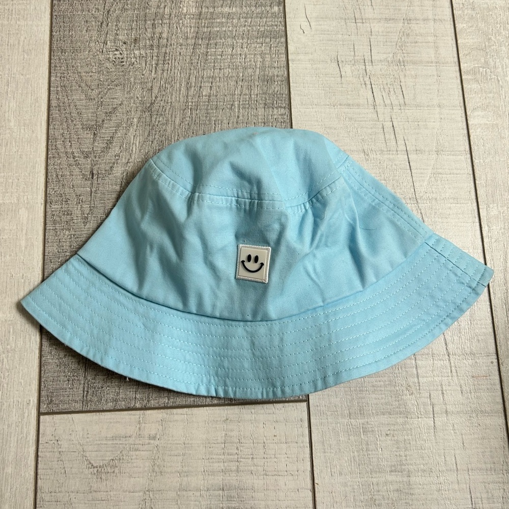 Smiley Blue Bucket Hat